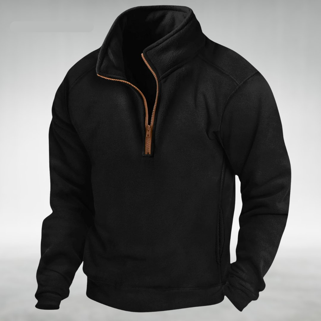 Leonardo – Heren Warme Fleece Half-Zip Trui