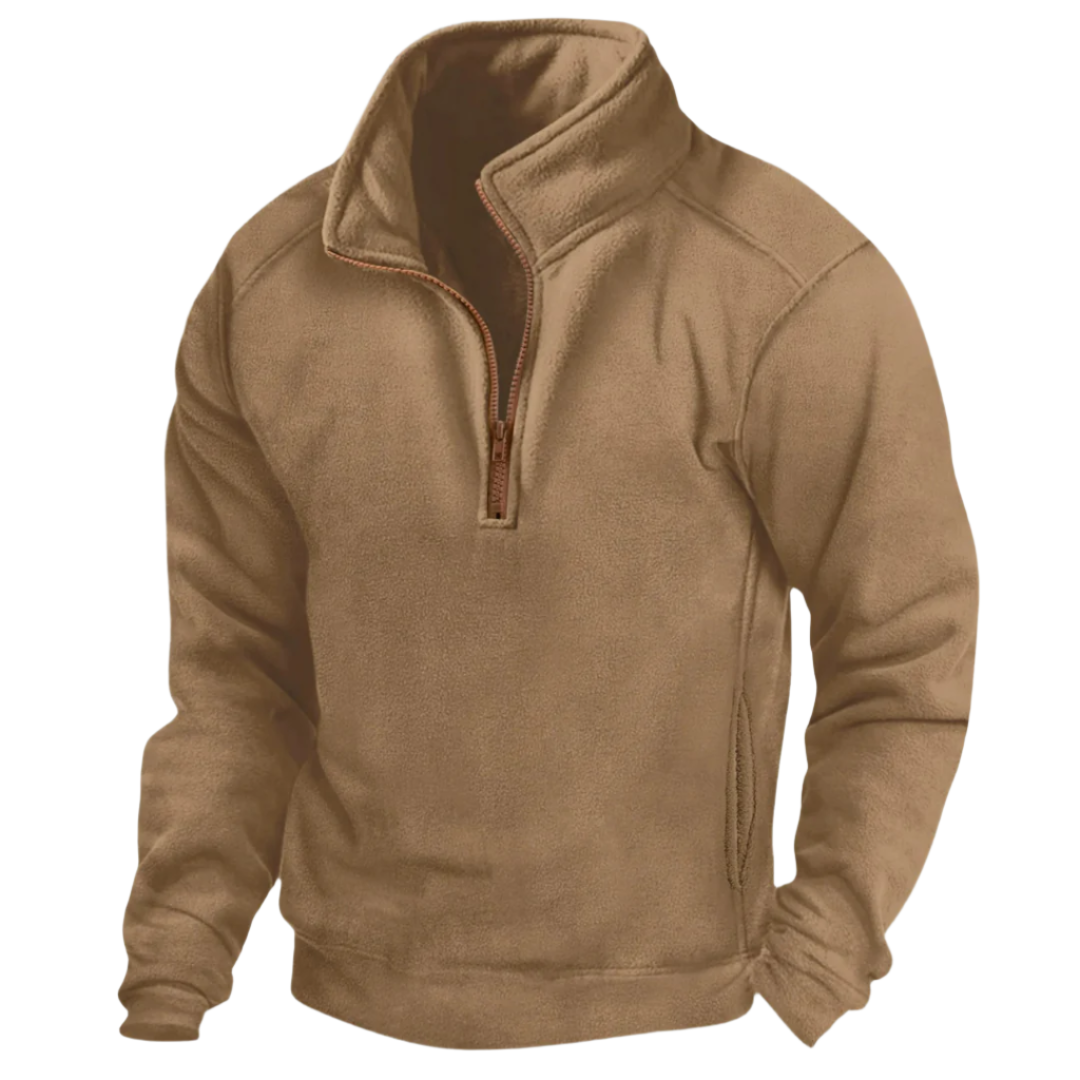 Leonardo – Heren Warme Fleece Half-Zip Trui