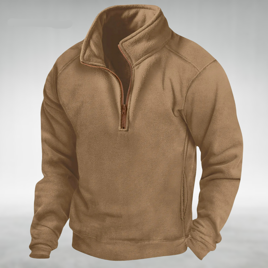 Leonardo – Heren Warme Fleece Half-Zip Trui
