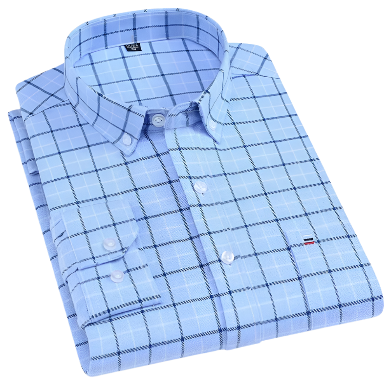 Matteo – Premium Heren Overhemd met Lange Mouwen en Ruitpatroon