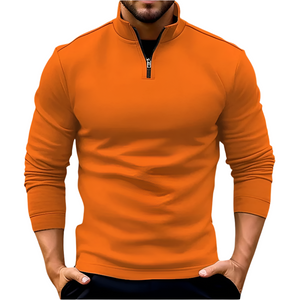 Zippelli – Casual Heren Longsleeve met Ritskraag