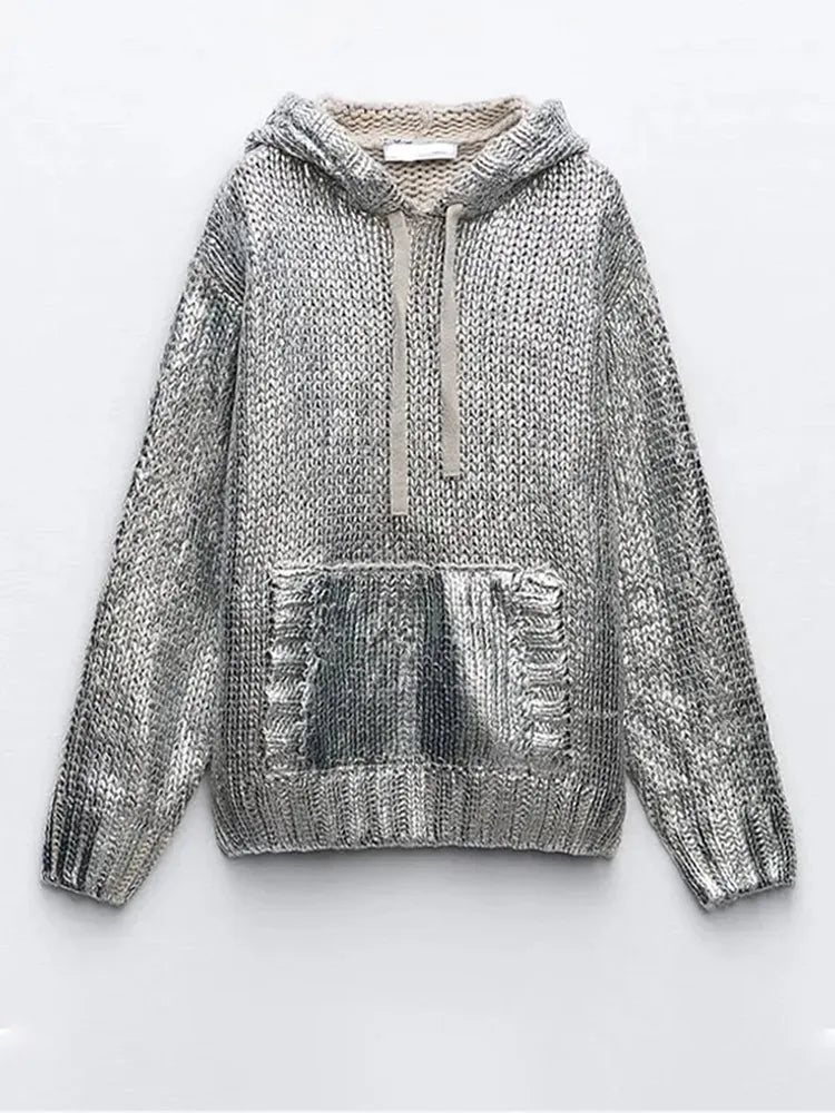 GinaAlloy™ Metallic Vrouwen Trui