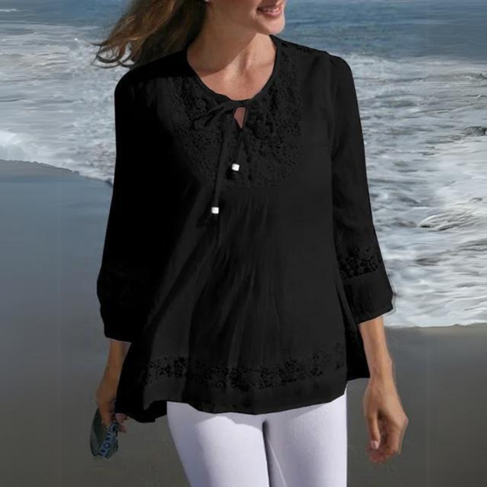 DanteMerletto Elegante Kanten Blouse Voor Vrouwen
