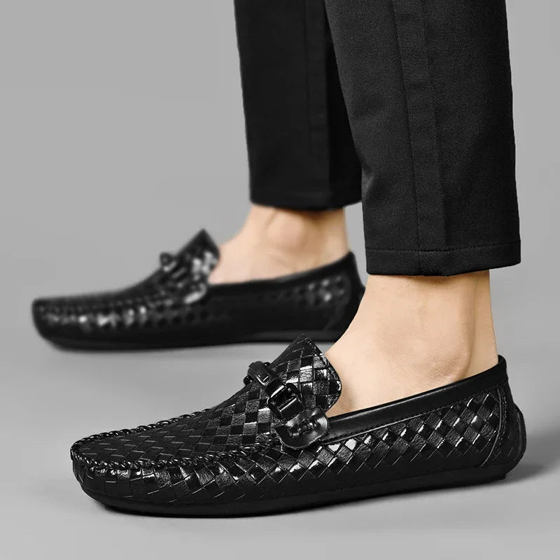 MatteoSantoro Heren Leren Loafers Voor Mannen