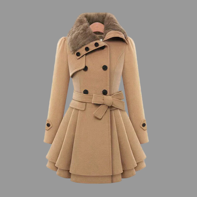 Cherryl – Elegante Dames Wintermantel met Taille