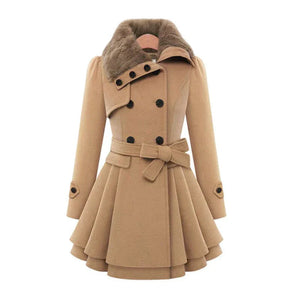Cherryl – Elegante Dames Wintermantel met Taille