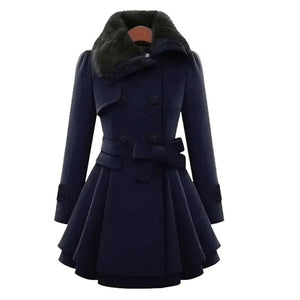 Cherryl – Elegante Dames Wintermantel met Taille