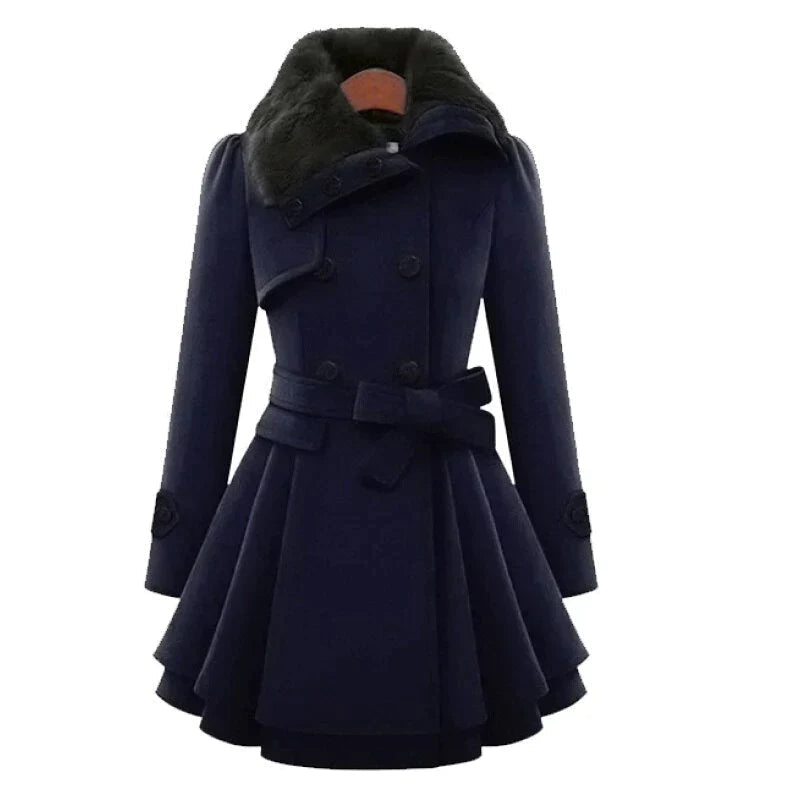 Cherryl – Elegante Dames Wintermantel met Taille