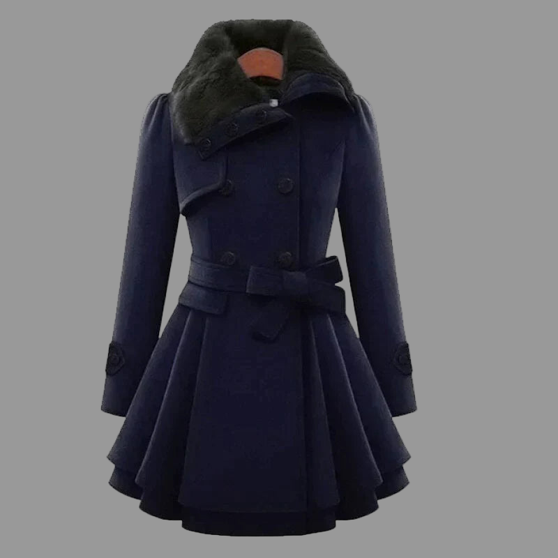 Cherryl – Elegante Dames Wintermantel met Taille