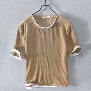 DanteVerdi Heren Katoen Linnen T-shirt Voor Mannen