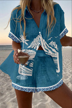 Fumiko – Ademend Linnen Dames Mt. Fuji Lounge Set