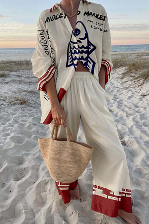 Jade – Coastline Dames Linnen Tweedelig Set