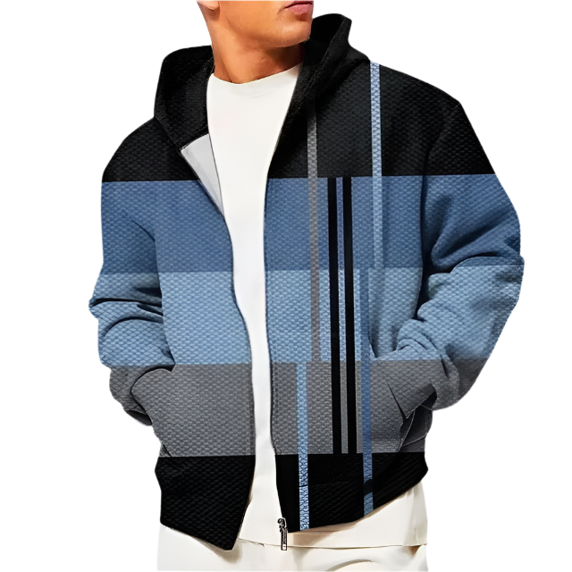 Leonardo – 3D-Print Heren Zip-Up Hoodie Cardigan