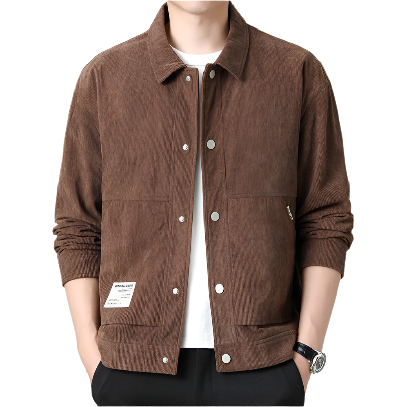 Lorenzo – Slim-Fit Fluwelen Herenjas