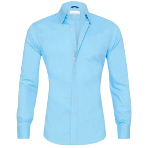 NikoBelli Kreukvrij Zip-Up Shirt voor Mannen