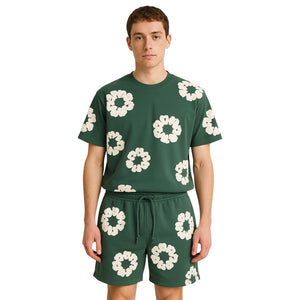 Alex – Unisex Katoenen Zomerset met Bloemenprint