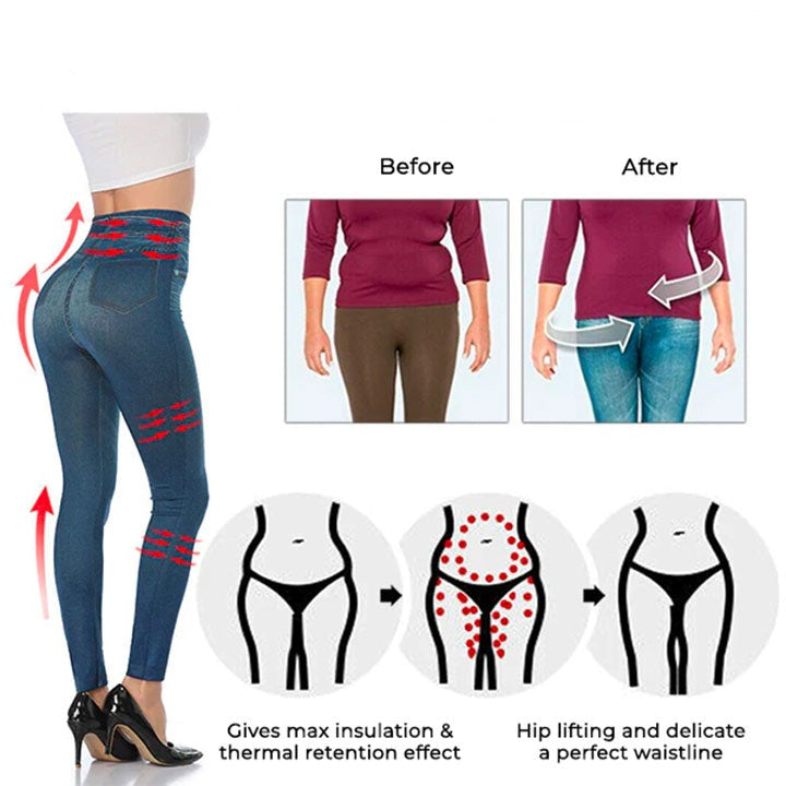 MarcoCaldo - Thermal Fleece Denim Jeggings voor Dames