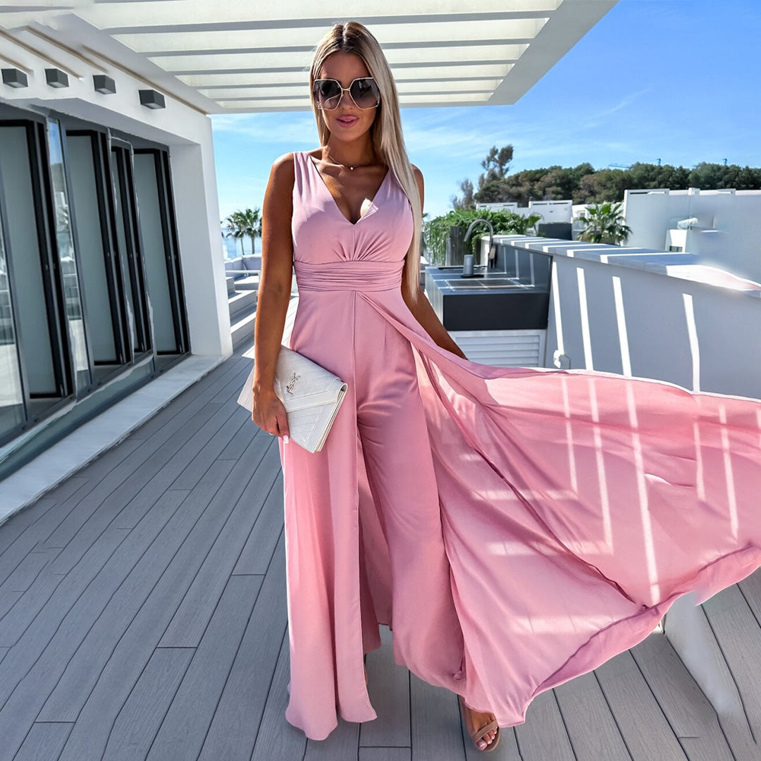 Isabella – Elegante Dames Jumpsuit met Drapé Look