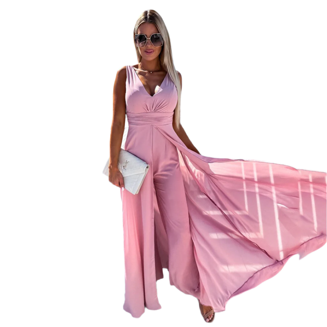 Isabella – Elegante Dames Jumpsuit met Drapé Look
