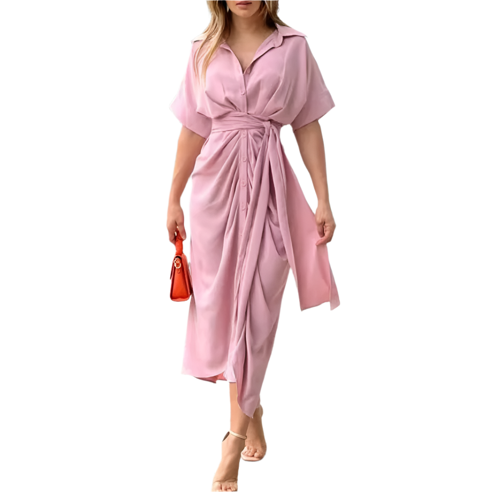 Giulietta – Zomers Dames Maxi Jurk met Knoopsluiting en Valt Elegant