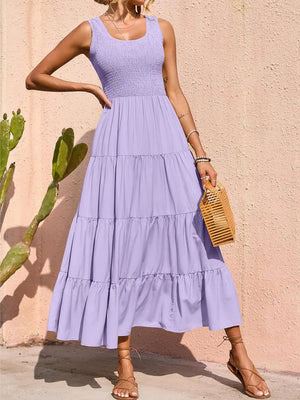 AmaliaFerretti Wijd uitgespreide jurk met gesmokte bandjes