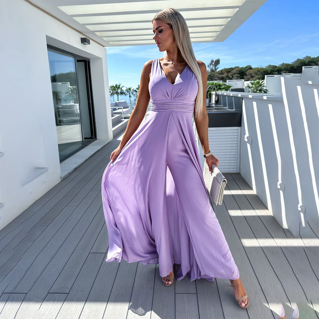 Isabella – Elegante Dames Jumpsuit met Drapé Look