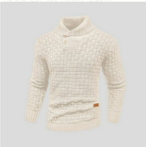 Lorenzo – Hoogwaardige Heren Gebreide Pullover met Opstaande Kraag