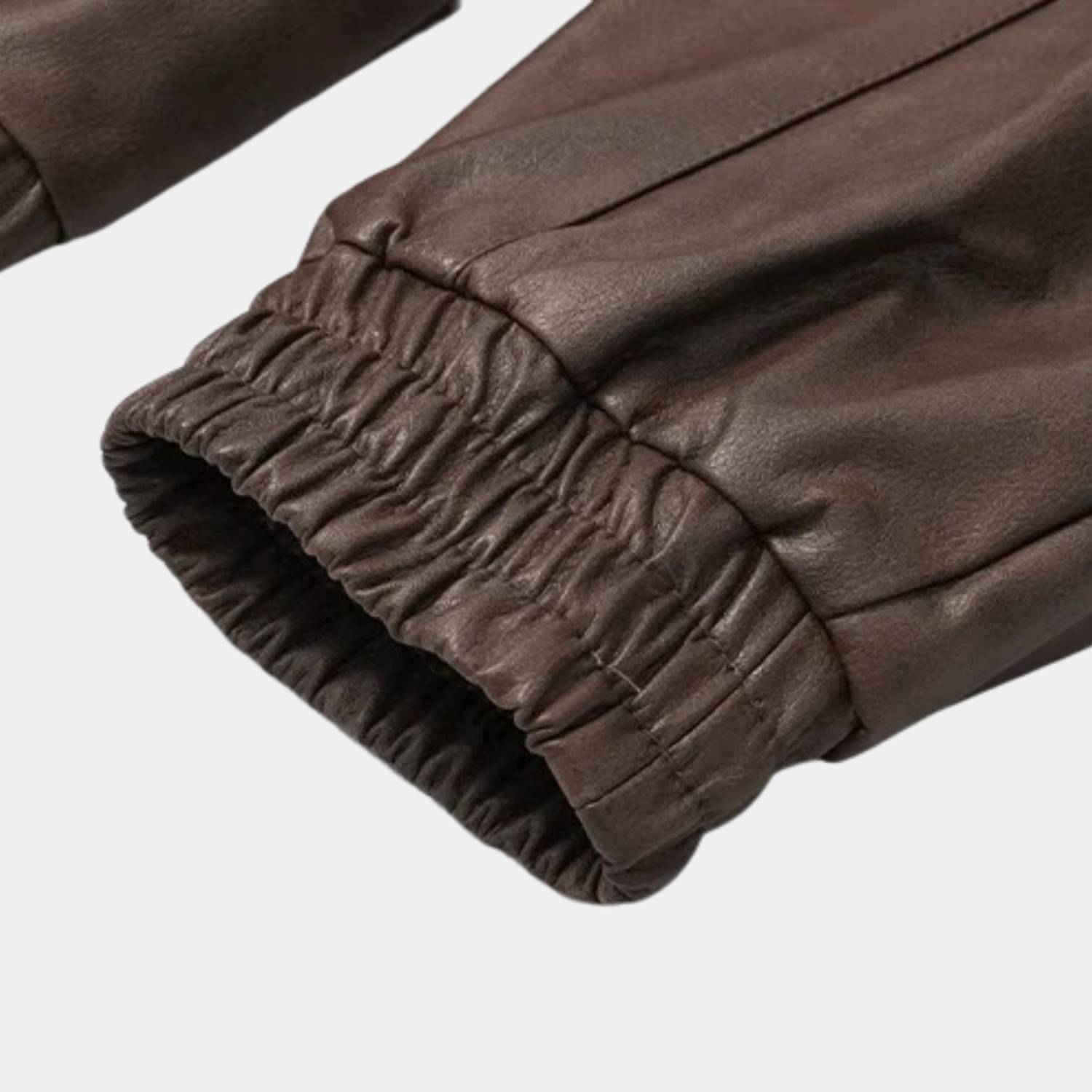 Lorenzo – Retro Heren Kunstleren Zip-Up Jas