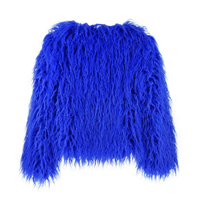 Elisa – Levendige Unisex Festival Faux Fur Jas