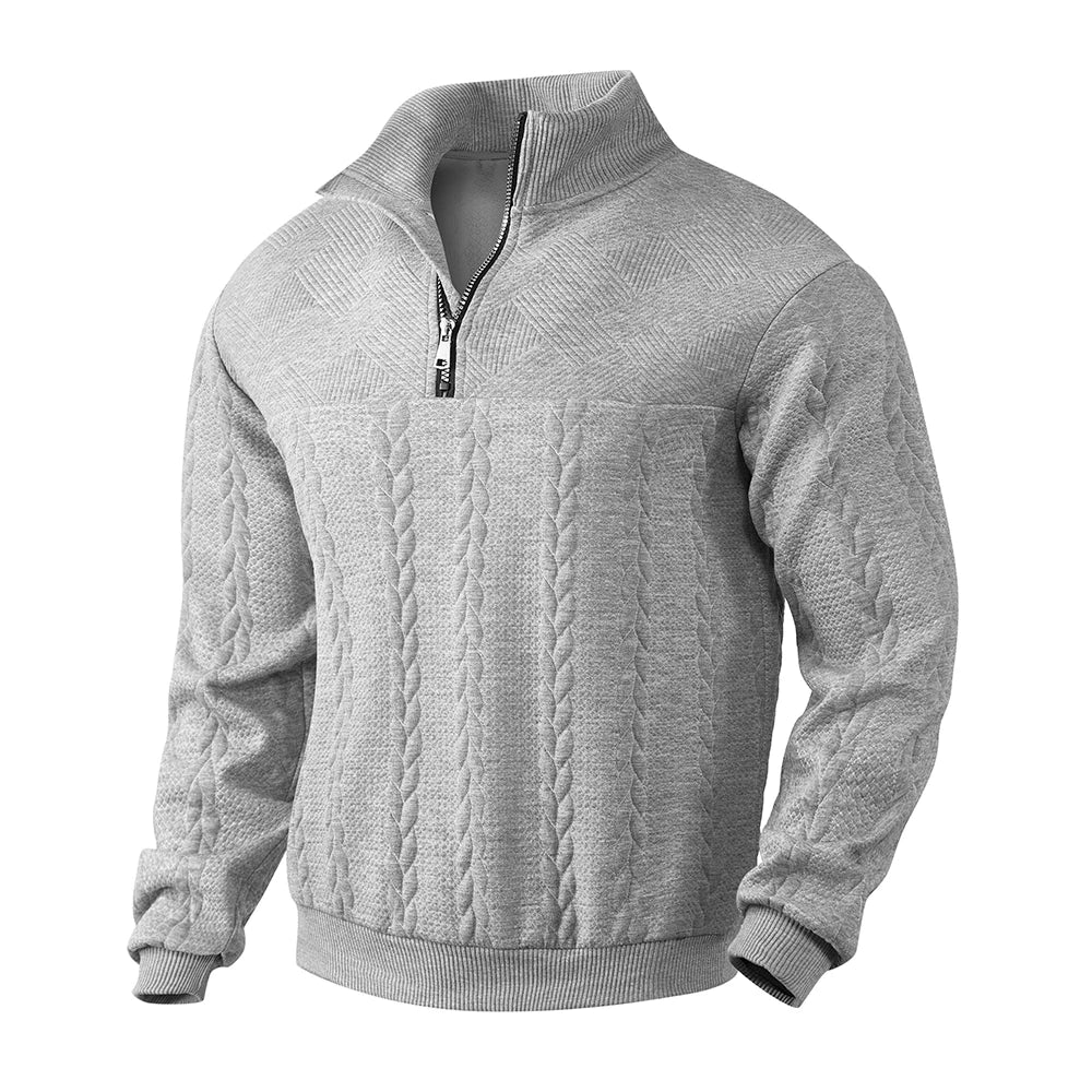 Lorenzo – Heren Trui met Relaxte Pasvorm en Stijlvolle Quarter-Zip