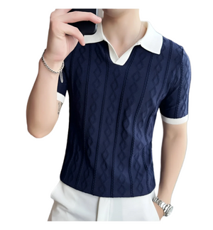 Matteo – Marineblauwe Heren Casual Polo