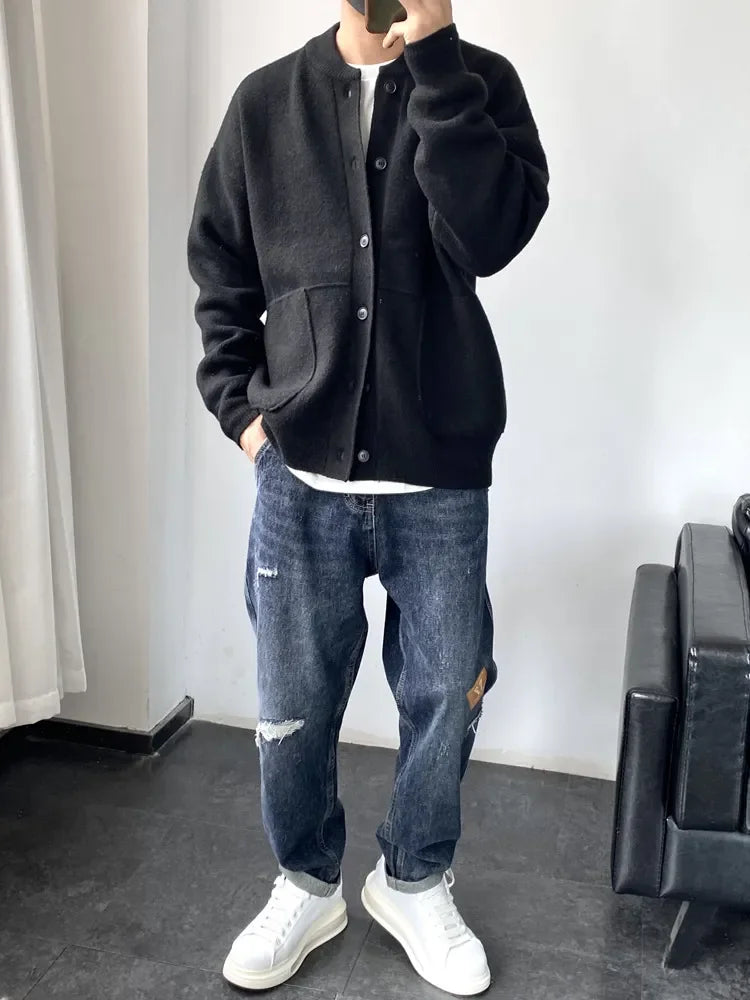 LucaBortelli Stijlvol Gebreid Vest Voor Heren