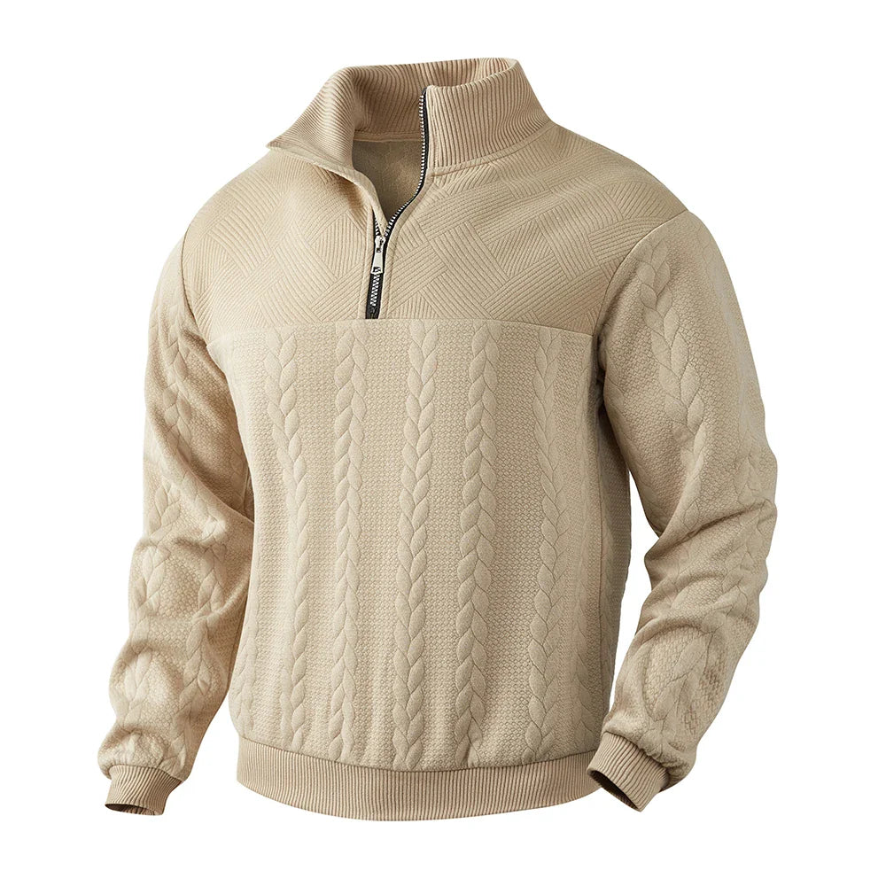 Lorenzo – Heren Trui met Relaxte Pasvorm en Stijlvolle Quarter-Zip