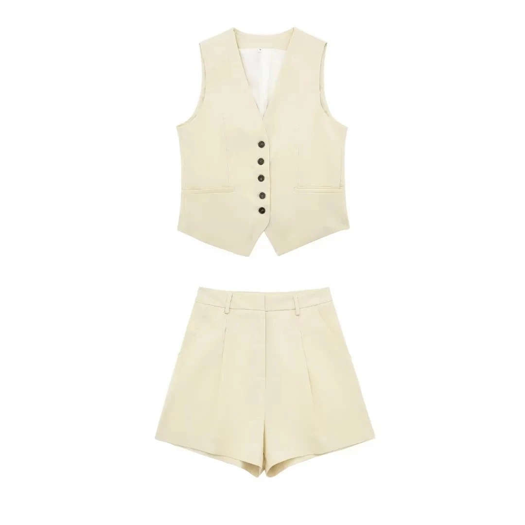 GiuseppeLazzari linnen giletset voor dames