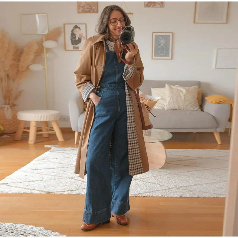 PiaCaldo Geruite gevoerde parka voor dames