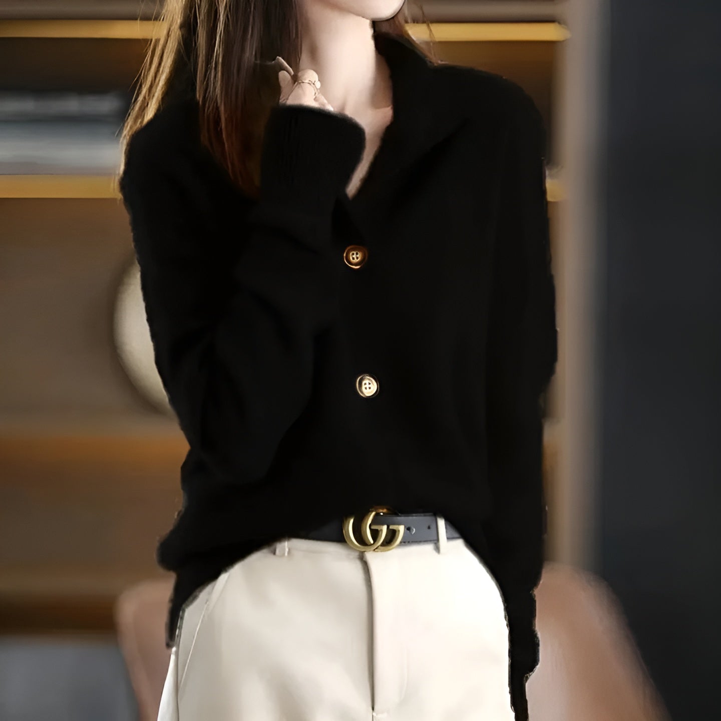 Clara – Tijdloze Cashmere Damescardigan