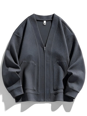 Lorenzo – Gebreide Wintercardigan met Rits voor Heren