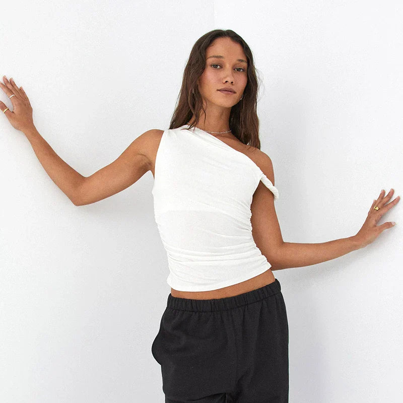 MatteoConti Slim Fit Single Strap Top Voor Vrouwen