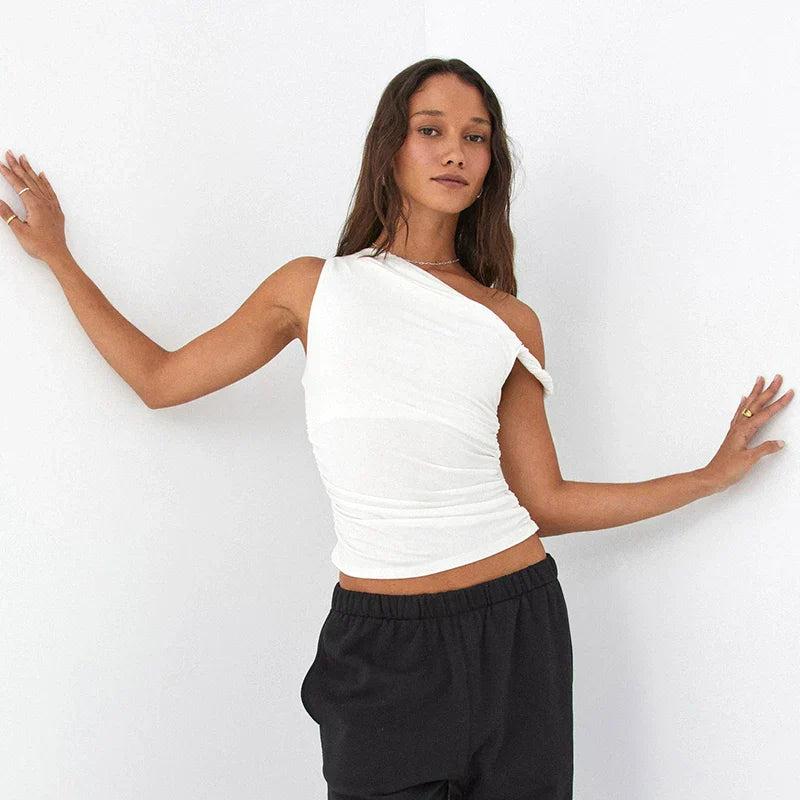 SandroVitale Slim Fit Top met enkele band Voor Dames