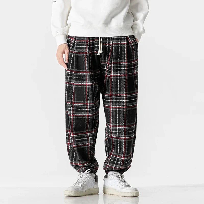 Lorenzo – Relaxte Heren Geruite Sweatpants