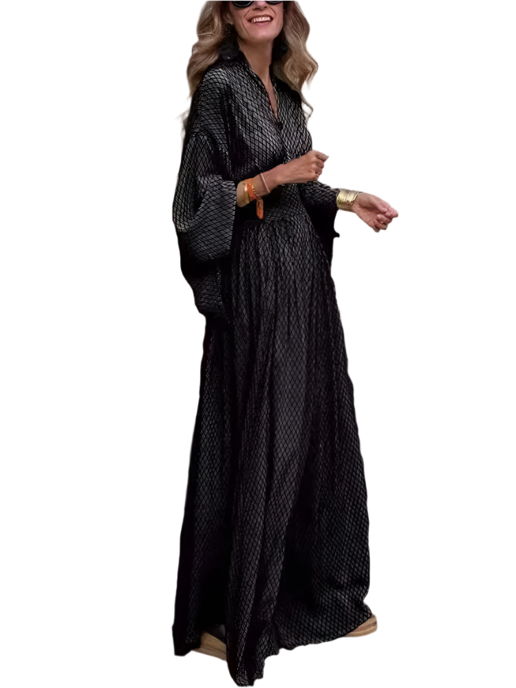 Abegail – Elegante Dames A-lijn Jurk tot op de Vloer