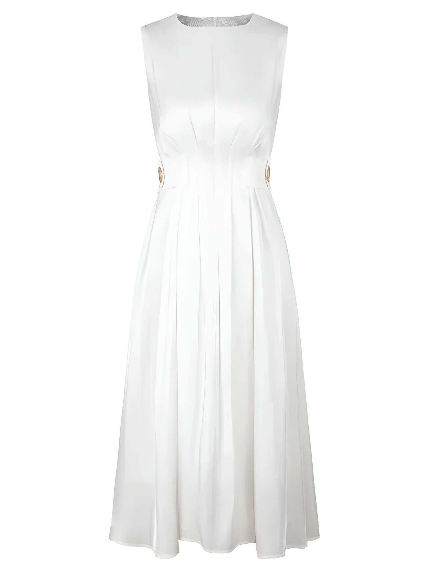 Sofia – Elegante Witte Satijnen Jurk voor Dames