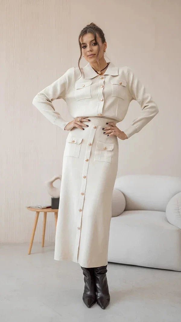 Sophia – Zachte Dames Gebreide Set