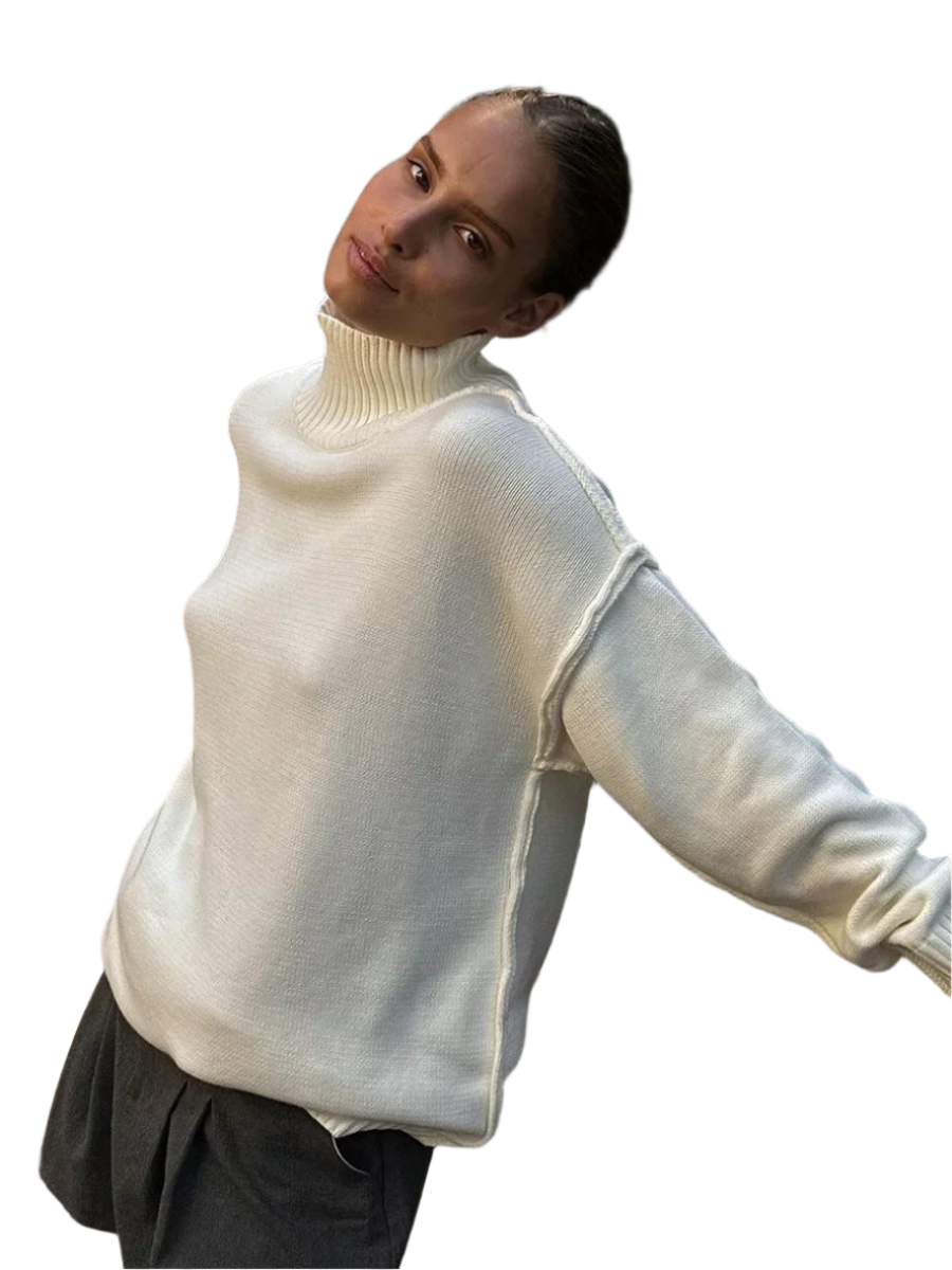 Alyssa – Dames Gebreide Coltrui Trui