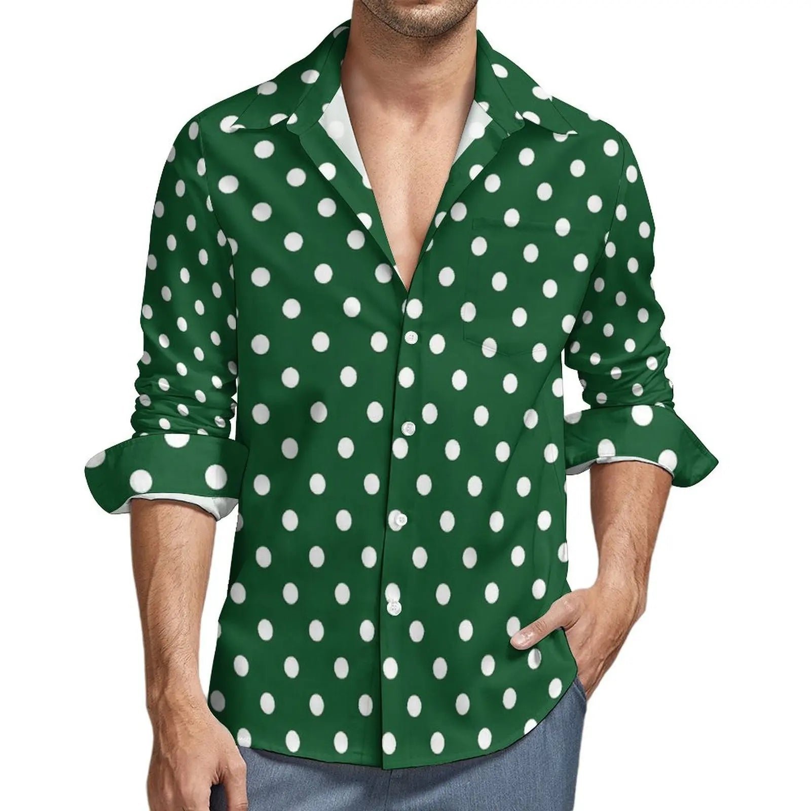 NiccolòBartoli Polka Dot Shirt Met Lange Mouwen