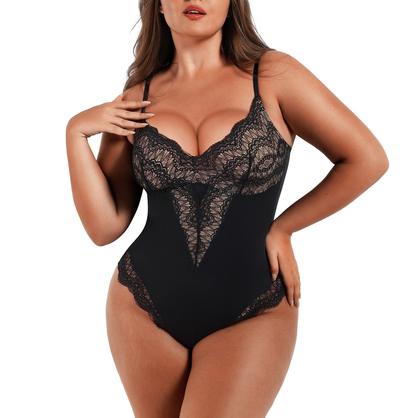 Deep-V Sensual Dames Bodysuit