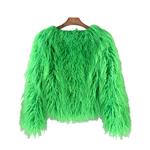 Elisa – Levendige Unisex Festival Faux Fur Jas