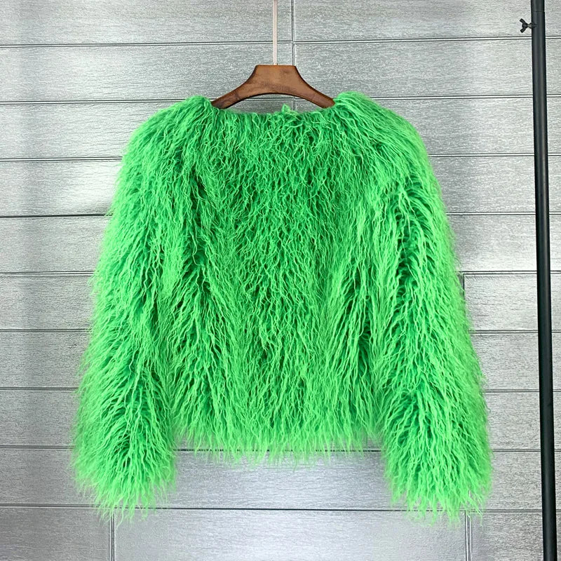 Elisa – Levendige Unisex Festival Faux Fur Jas