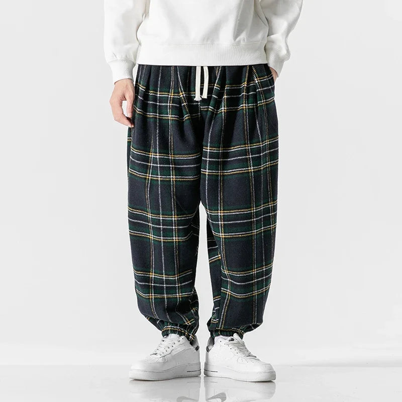 Lorenzo – Relaxte Heren Geruite Sweatpants