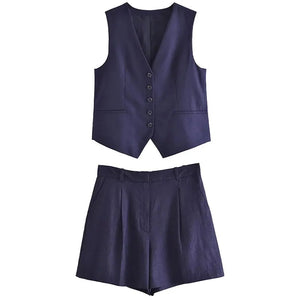 GiuseppeLazzari linnen giletset voor dames